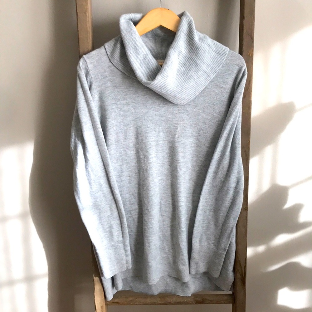 LOFT Grey Cowl Neck Sweater